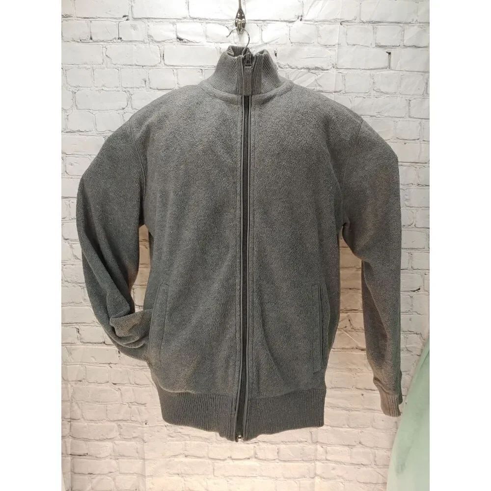 Old Navy Mens Size Large Grey Fleece Full Zip Sweatshirt.